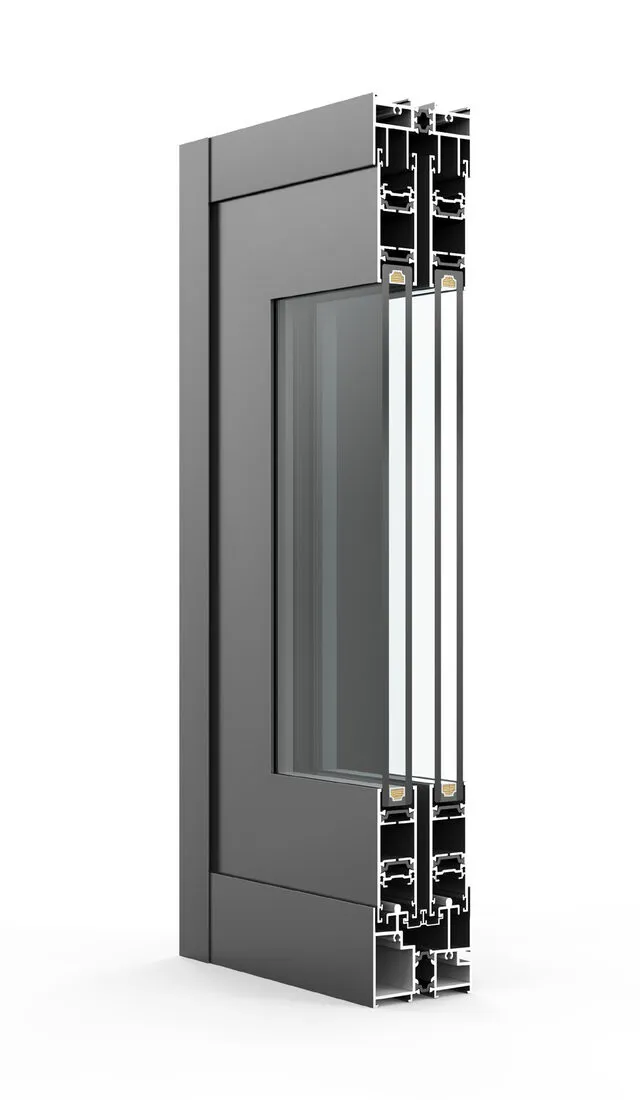 Profile cutaway render of the 120 series system