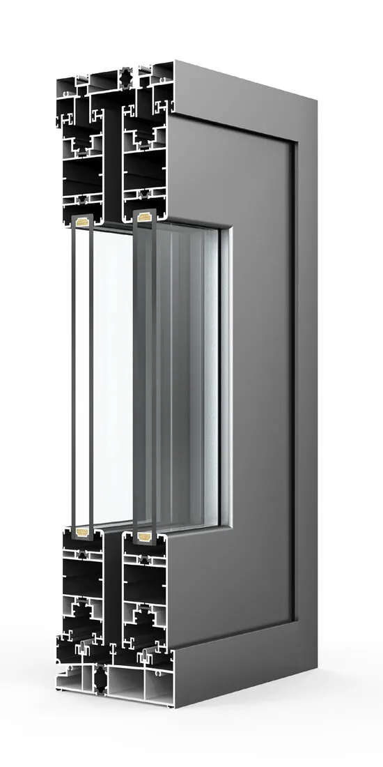 Profile cutaway render of the 135 series system